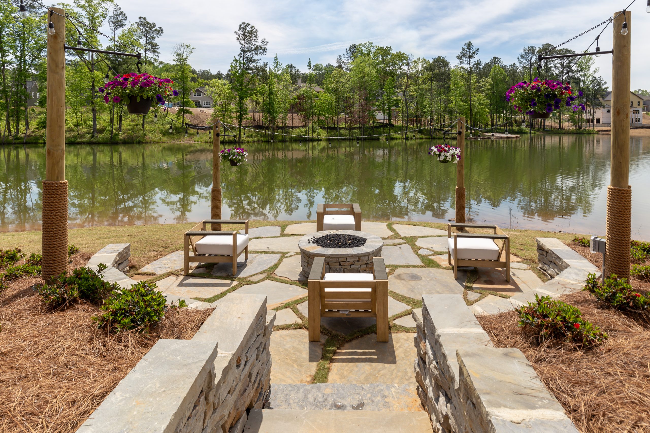 Custom home with outdoor living space