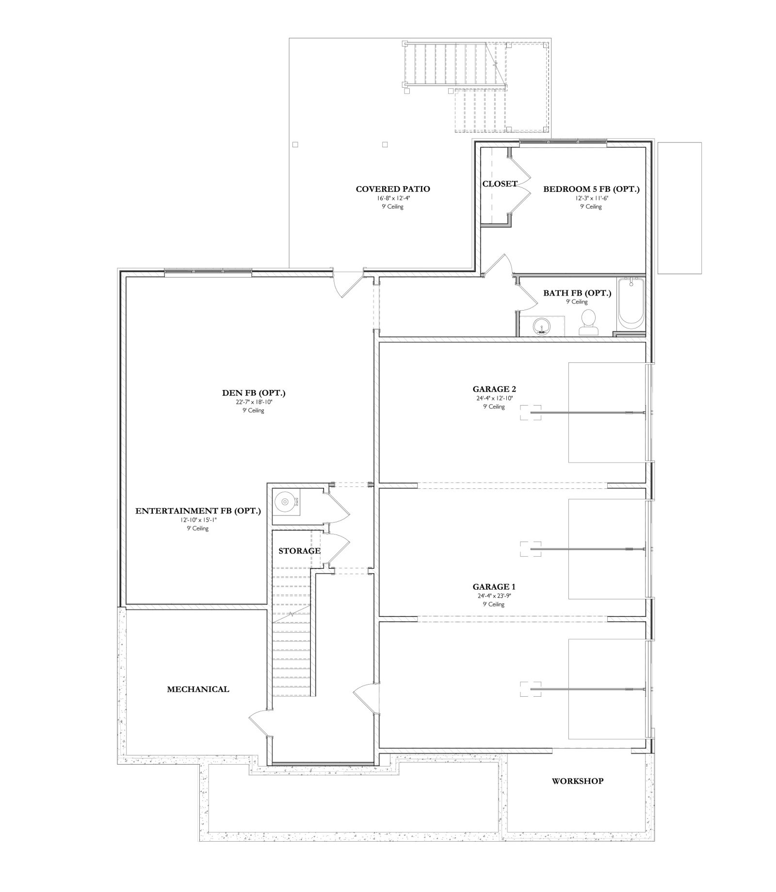 The Vail 2A- Home Site 221Basement Level